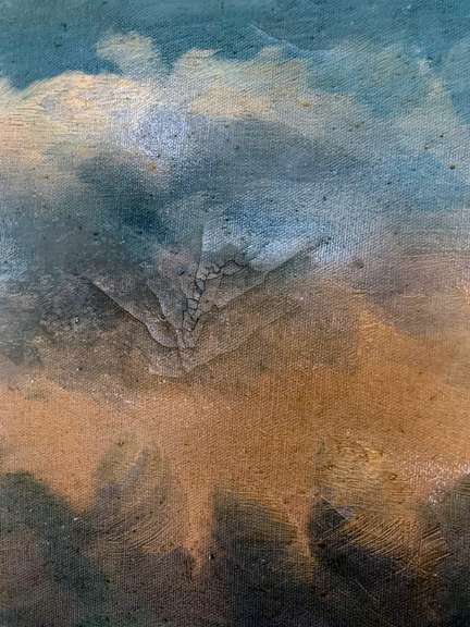 J.Harvey Original Oil on Canvas Dutch Sea Warfare