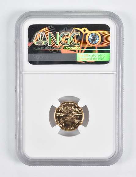 MS70 1998 $5 American Gold Eagle 1/10 Oz. .999 Fine Gold NGC