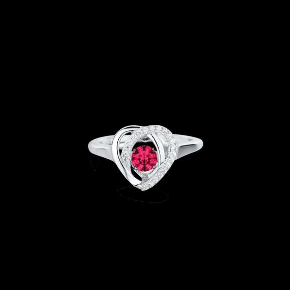 Swarovski Garnet Heart shape Ring