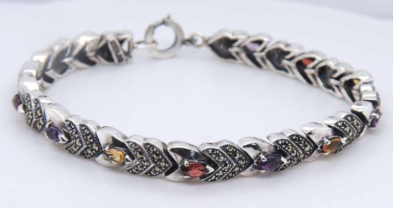 Judith Jack Sterling Silver Bracelet and Earrings Set