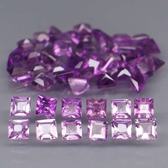 Amazing 6.95ct matched bright purple Amethyst set