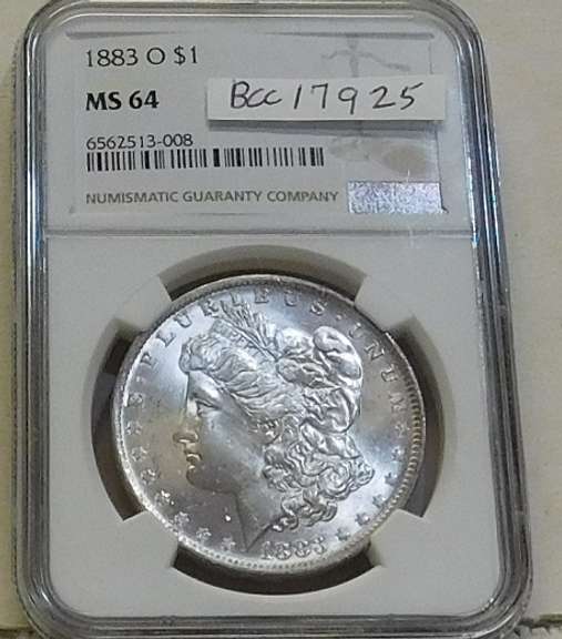 1883-O Morgan Dol PCGS MS-64