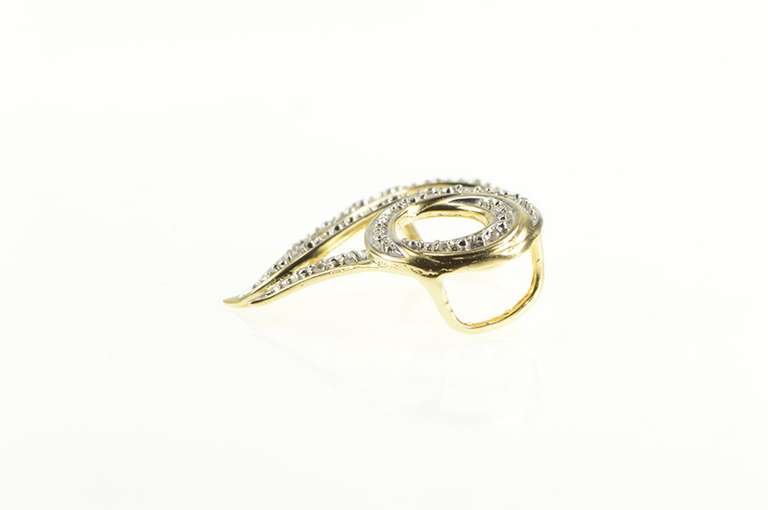 10K Yellow Gold Heart Diamond Inset Loop Love Symbol Pendant