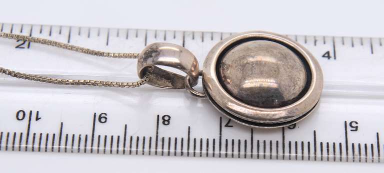 Vintage Sterling Silver Signed Pendant on Chain