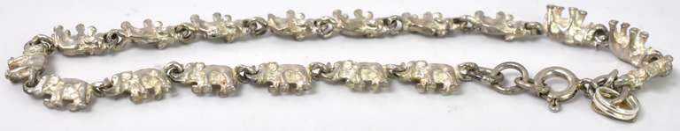 Sterling Silver Elephant Bracelet