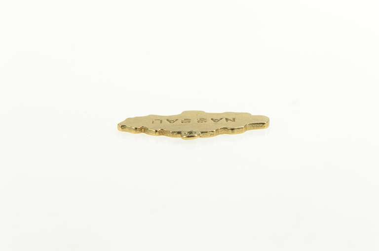 9K Yellow Gold Nassau Bahamas Map Souvenir Travel Charm/Pendant