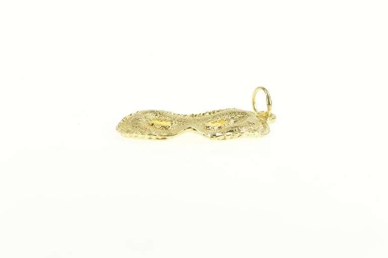 14K Yellow Gold 3D Masquerade Mask Secret Symbol Charm/Pendant