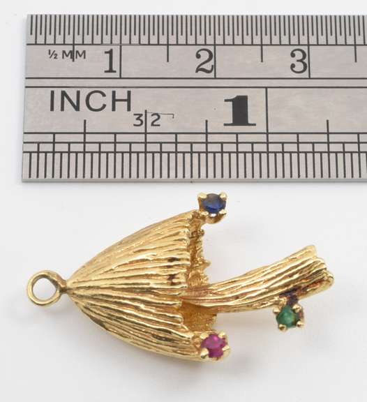 Whimsical 14k Mushroom Charm