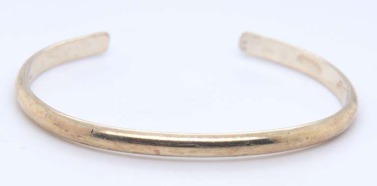 Vintage Sterling Silver Small Cuff Bangle