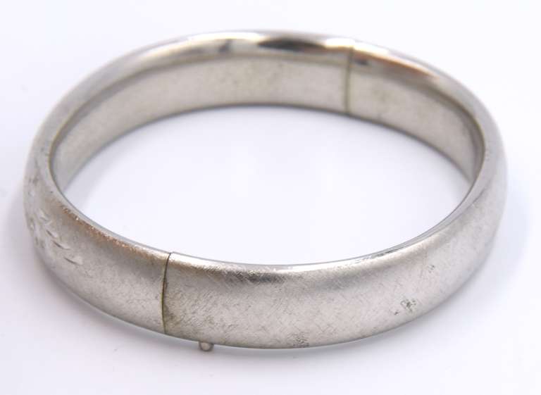 925 Sterling Silver Lot of 2 Floral Design Bangles