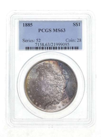 MS63 1885 Morgan Silver Dollar - Graded PCGS