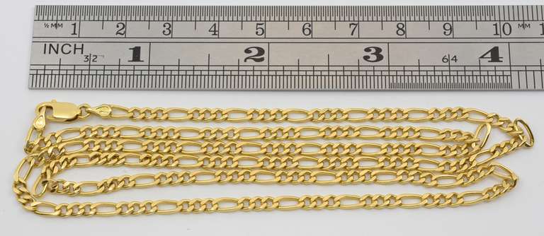 In Demand 18k Figaro Necklace