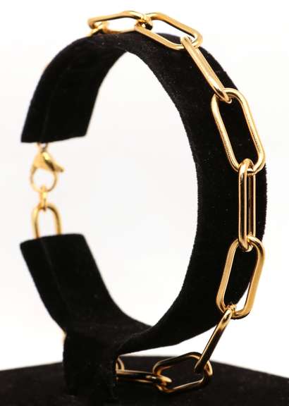 Trendy Stainless Steel Paperclip Chain Bracelet