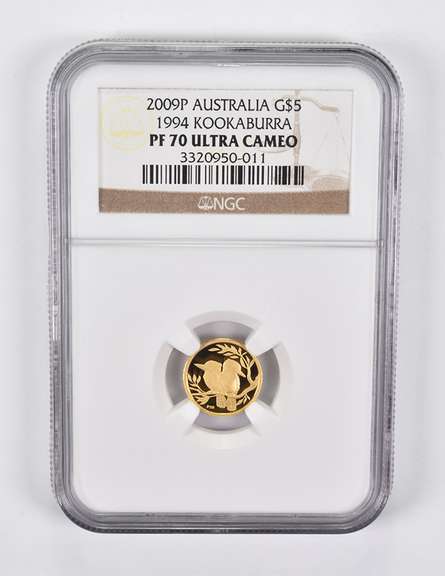PF70 UCAM 2009-P Australia $5 Gold 1994 Kookaburra NGC