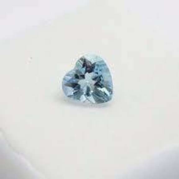 6MM HEART AQUAMARINE LOOSE GEMSTONE