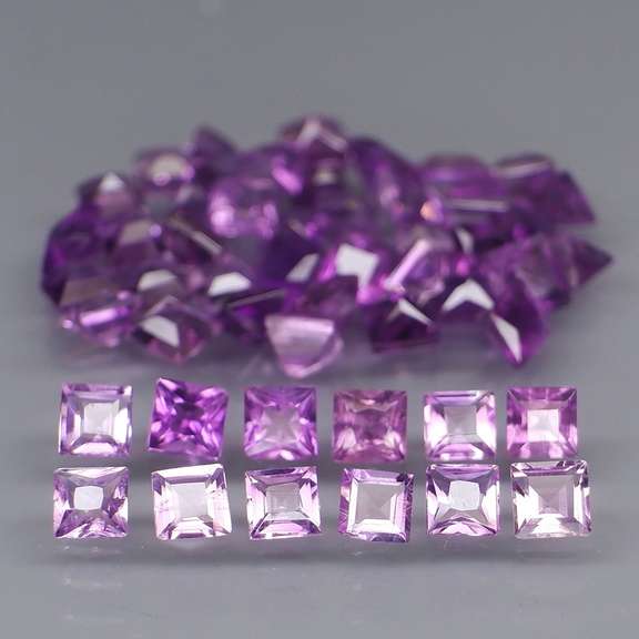 Look at that purple! 7.35ct matched bright purple Amethyst set