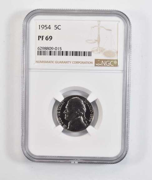 PF69 1954 Jefferson Nickel - Graded NGC