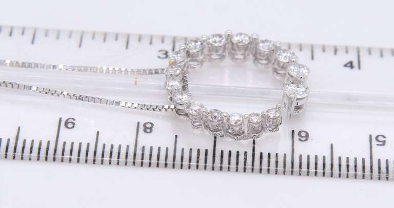 Dazzling White Gold Journey Diamond Pendant on Chain
