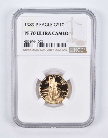 PF70 UCAM 1989-P $10 American Gold Eagle 1/4 Oz. .999 Fine Gold NGC