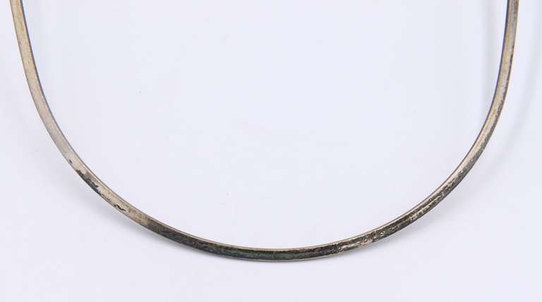 Vintage Sterling Silver Cuff Necklace