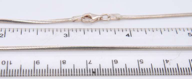 Vintage Italian Sterling Silver Snake Chain Necklace