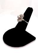 Dramatic 18kt White Gold Diamond Floral Ring