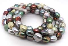 Honora Multi Color Pearl 4 Row Bracelet