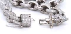 Heavy Sterling silver with crystal necklace