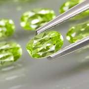 Real 8.55ct untreated apple green Peridot set