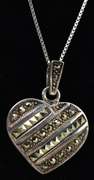 Marcasite Heart Necklace