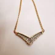 14kt Solid Yellow Gold & Diamond Pendant Necklace