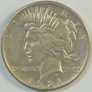 Scarce high grade 1921 Peace Silver Dollar. Key date