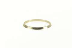 14K White Gold Vintage NOS 1950's Plain Simple Grooved Band Ring