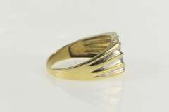 10K Yellow Gold 0.50 Ctw Diamond Squared Men's Statement Ring