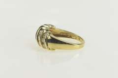 10K Yellow Gold 0.90 Ctw Fancy Diamond Striped Statement Band Ring