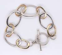 Vintage Sterling Silver oval Link Bracelet