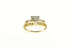 14K Yellow Gold 1.00 Ctw Diamond Three Stone Engagement Ring