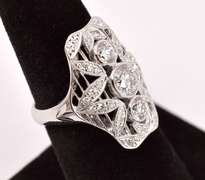 Magnificent Over 1CTW Diamond Ring in 18K White Gold
