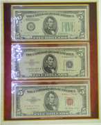 America's Obsolete $5 Bank Note Collection lot of (5)
