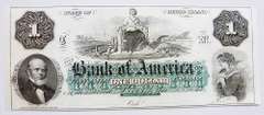 Superb Crisp 1800's $1 Note Bank Of America Rhode Island !