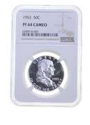 PF64 CAM 1953 Franklin Half Dollar - Graded NGC