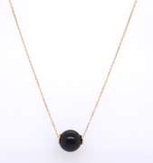 Trendy Effy Yellow Gold Black onyx Ball Necklace