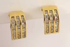 Easy to Wear Omega Back Diamond Earrings