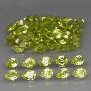 Dazzling 8.20ct untreated apple green Peridot set