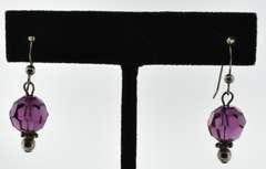 Purple Crystal Earrings