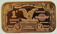 $1 Black Eagle Note of 1 oz .999 Copper Bars