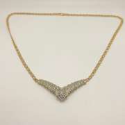 14kt Solid Yellow Gold & Diamond Pendant Necklace