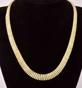 Gorgeous Fringe Link Necklace in 14K Yellow Gold