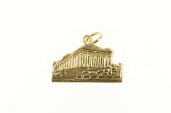 18K Yellow Gold Greek Parthenon Landmark Souvenir Charm/Pendant