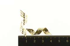 14K Yellow Gold Hammered Twist Loop Stud Enhancer Earring Jackets